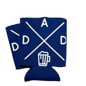 Blue with white font